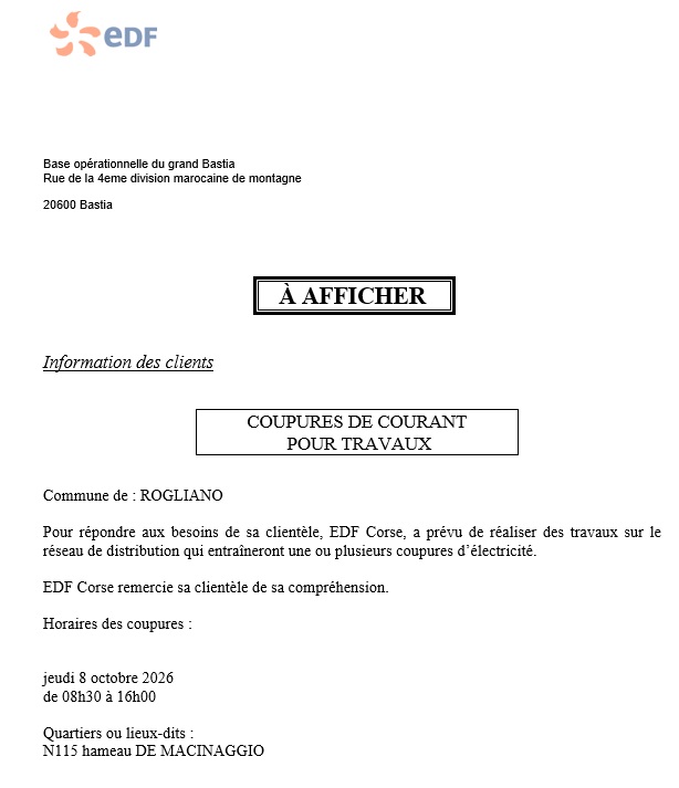 AFFICHE COUPURE EDF LE 8 10 2026