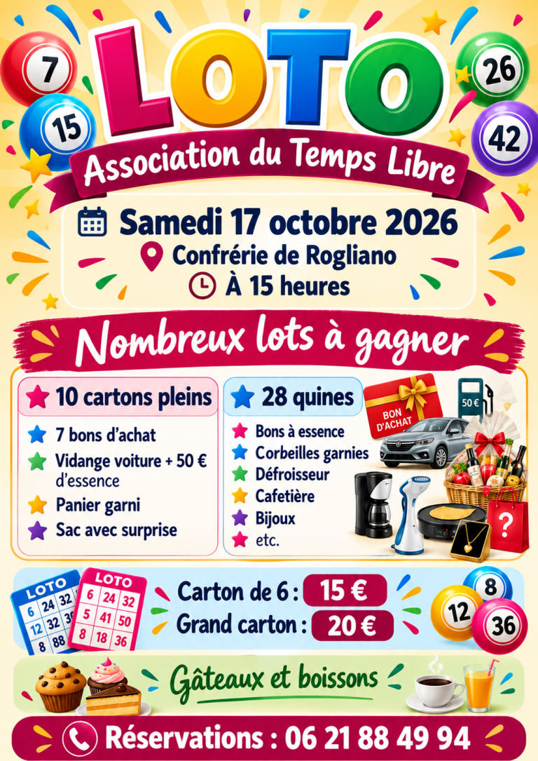 AFFICHE LOTO TEMPS LIBRE 10 10 26